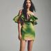 Anthropologie Dresses | Anthropologie The Wolf Gang Off-The-Shoulder Tie-Dye Mini Dress | Color: Green/Purple | Size: Xs