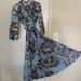 Zara Dresses | Blue Belted Zara 3/4 Sleeve Dress | Color: Blue | Size: Xs