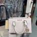 Michael Kors Bags | Michael Kors Sheila Small Center Zip Satchel Shoulder Crossbody Bag Non Leather | Color: Gold/White | Size: Various