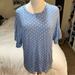 Lularoe Tops | Lularoe | Nwt Dahl Polka Dot Crewneck Short Ruffle Sleeve Cropped Tee Shirt | Color: Blue/White | Size: M