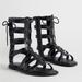 Torrid Shoes | Nwot Torrid Caged Lace Gladiator Sandals (Ww) | Color: Black | Size: 8.5