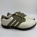 Adidas Shoes | Men’s Adidas Adiprene Torsion Traxion Size 9.5 Leather Golf Shoes 791003 Wht Tan | Color: White | Size: 9.5