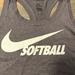 Nike Tops | Nike Women’s Racerback Dri Fit Softball Tank - Size Medium | Color: Gray | Size: M