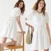 J. Crew Dresses | J. Crew Tie-Back Cotton Poplin Mini Dress In White | Color: White | Size: 6