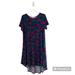 Lularoe Dresses | Lularoe: Women’s Size M, Multicolor Floral Print, Short Sleeve Dress Preowned. | Color: Blue/Pink | Size: M