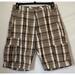 Levi's Shorts | Levi Strauss Cargo Shorts Mens Sz 32 Brown Plaid Casual 100% Cotton | Color: Brown | Size: 32