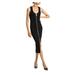 Michael Kors Dresses | Michael Kors Womens Black Tank Dress Unlined Sleeveless Midi Cocktail Dress M | Color: Black | Size: M