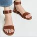 Madewell Shoes | Madewell The Boardwalk Ankle Strap Sandal Size 8 | Color: Brown/Cream | Size: 8