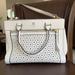 Kate Spade Bags | Kate Spade White Perforated Medium Top Zip Crossbody Tote Bag | Color: Gold/White | Size: Medium