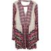 Free People Dresses | New Free People Mini Dress Ivory Bell Sleeves Womens Tunic Multicolor | Color: Pink/White | Size: S