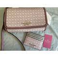Kate Spade New York Bags | New Kate Spade Small Flap Crossbody Purse Spade Link Leather Card Holder Pink | Color: Pink | Size: Small