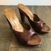 Nine West Shoes | Nine West Wood-Look + Leather Krysta Heels - Women's Size 7.5 | Color: Brown/Tan | Size: 7.5