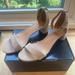 J. Crew Shoes | J.Crew Suede Block Heel Sandals | Color: Cream/Tan | Size: 8.5