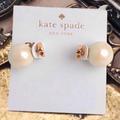 Kate Spade Jewelry | Kate Spade Reversible Spade & Pearl Earrings | Color: Cream/Gold | Size: Os