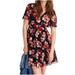 Madewell Dresses | Madewell Tulip Sleeve French Rose Wrap Dress Size 4 | Color: Black/Red | Size: 4