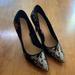 Nine West Shoes | Nine West 7m High Heel Black Silver & Gold-Brand New Never Worn -Just Tried On | Color: Black/Silver | Size: 7m