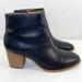 Madewell Shoes | Madewell The Rosie Black Leather Heeled Ankle Booties Size 10 | Color: Black/Tan | Size: 10