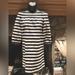 J. Crew Dresses | Euc J Crew Navy & White Stripe Off Shoulder 3/4 Sleeve Shift Dress Sz.Xxs | Color: Blue/White | Size: Xs