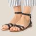 Madewell Shoes | Madewell Women’s Criss Cross Ankle Strap Size 6 1/2 Leather Sandals | Color: Black | Size: 6.5