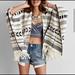 American Eagle Outfitters Sweaters | American Eagle Outfitters Tribal Fringe White & Black Navajo Poncho | Color: Black/White | Size: One Size