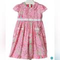 Lilly Pulitzer Dresses | Lilly Pulitzer Pink Polk A Dots Dress In Pattern Pulitzer’s Prize Size 4t | Color: Green/Pink | Size: 4tg