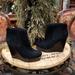 Michael Kors Shoes | Michael Kors Emory Black Suede Leather Wedge Ankle Bootie Boots Sz 8m | Color: Black/Silver | Size: 8