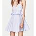 Zara Dresses | Nwot Zara Blue & White Pinstripe Ruffle Babydoll Dress | Color: Blue/White | Size: Xs