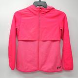 Under Armour Jackets & Coats | Girls Under Armour Neon Pink Hooded Zip Up Jacket Size Yxl | Color: Pink | Size: Xlg