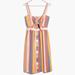 Madewell Dresses | Madewell Tie-Front Cutout Dress In Sherbet Stripe | Color: Blue/Orange | Size: 00