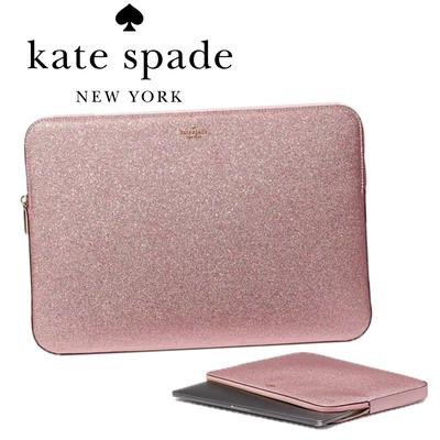 Kate Spade Accessories | Kate Spade Pink Glitter Bling Logo Zip Around Laptop Macbook Case Sleeve | Color: Pink | Size: Os