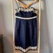 Lilly Pulitzer Dresses | Lilly Pulitzer Navy And Gold Strapless Dress | Color: Blue/Gold | Size: 10