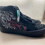 Vans Shoes | New Men Vans Comfycush Sk8-Hi Ignition Black Suede Check Vn0a3wmb8vv Size Men 11 | Color: Black | Size: 11
