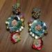 J. Crew Jewelry | J.Crew Blooming Sequin Floral Flower Earrings Iridescent Vintage Sequined J Crew | Color: Blue/Pink | Size: Os