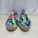 Lilly Pulitzer Shoes | Lilly Pulitzer Lia Espadrilles Multi Dive Tie Dye Slip On Canvas Shoes 9 | Color: Blue/Pink | Size: 9