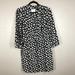 Kate Spade Dresses | Kate Spade 100% Silk Black And Cream Floral Pattern 3/4 Sleeve Tie Waist Dress | Color: Black/Cream | Size: S