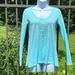 Lilly Pulitzer Tops | Lily Pulitzer Sorella Long Sleeve Button Front Top In Serene Blue Size Xs | Color: Blue | Size: Xs
