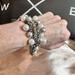 Jessica Simpson Jewelry | Jessica Simpson Silver, Faux Pearl And Rhinestone Bracelet | Color: Silver | Size: Os