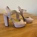 Jessica Simpson Shoes | Jessica Simpson Platform Heels, 8.5 Women’s, Blush/Nude Suede, Strappy | Color: Cream | Size: 8.5