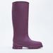 Zara Shoes | New $79 Zara Purple Tall Rubber Rain Boots 2055/910 Size 9 | Color: Purple | Size: 9