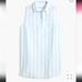 J. Crew Tops | J.Crew Women's Striped Linen-Cotton Sleeveless Popover Tunic Top Sz Medium | Color: Blue/White | Size: M