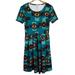 Lularoe Dresses | Lularoe Amelia Teal Geometric Aztec Tribal Dress | Color: Blue/Green | Size: M