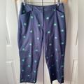 Lilly Pulitzer Pants & Jumpsuits | Lilly Pulitzer White Label Palm Beach Embroidered Starfish Cropped Pants Sz 8 | Color: Blue/Green | Size: 8