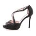 Kate Spade Shoes | Kate Spade Fensano Black Satin Strappy 4 In Heels Size 9m Made In Italy | Color: Black | Size: 9