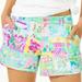 Lilly Pulitzer Shorts | Lilly Pulitzer Pop Up Lilly State Of Mind Knit Callahan Shorts | Color: Blue/Pink | Size: 2