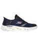 Skechers Men's Slip-ins: GR Swirl Tech Speed - Surpass Sneaker | Size 9.5 | Navy/Orange | Textile/Synthetic | Machine Washable | Hyper Burst