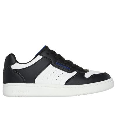 Skechers Boy's Quick Street - Vorton Sneaker | Size 11.0 | Black/White | Synthetic/Textile | Machine Washable