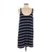 BB Dakota Casual Dress - Shift Scoop Neck Sleeveless: Blue Print Dresses - Women's Size Medium
