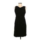 Talbots Casual Dress - Sheath Crew Neck Sleeveless: Black Solid Dresses - Women's Size 6 Petite