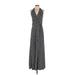 White House Black Market Casual Dress - Maxi: Black Polka Dots Dresses - Women's Size 4