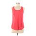 Fila Sport Active Tank Top: Red Solid Activewear - Women's Size Medium